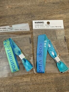 DUTCH BROS- FESTIVAL BANDS- Positivity & Good Vibes- SET of 2